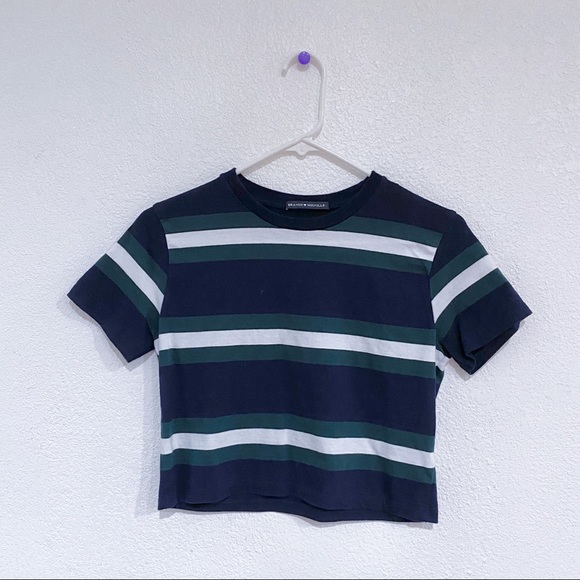 Brandy Melville Tops - Brandy Melville blue green white crop top